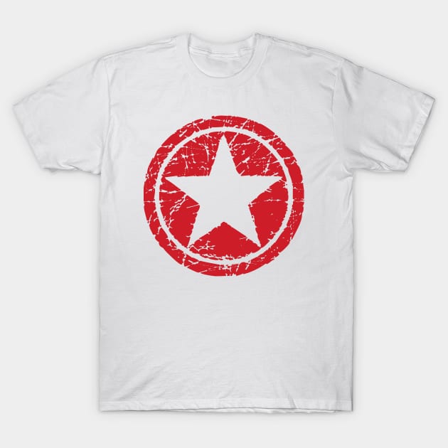 Red Star (distressed) T-Shirt by PsychicCat